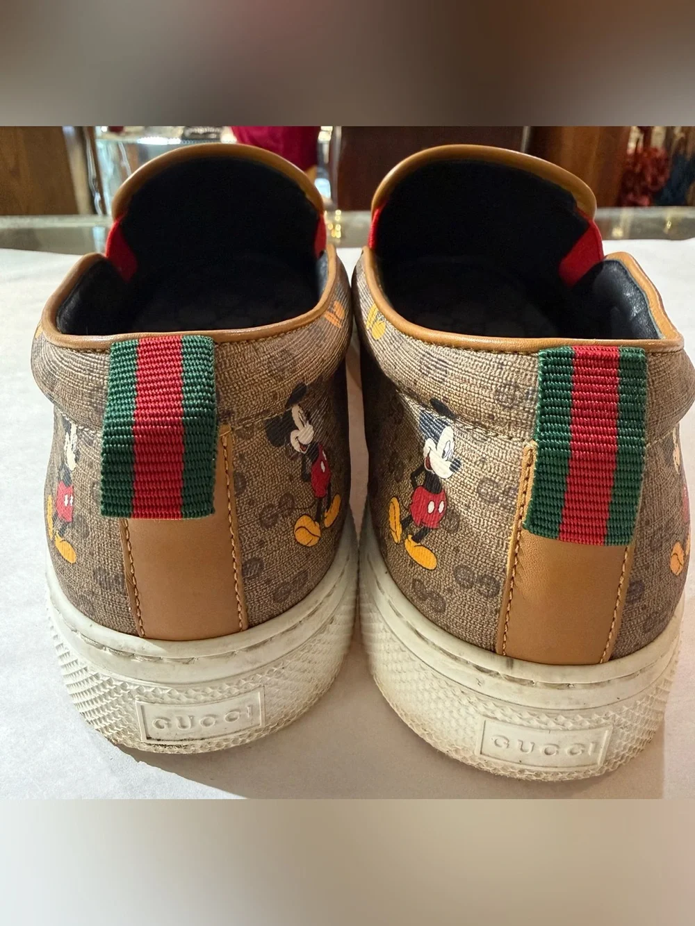GUCCI X DISNEY Mini GG Men’s Slip On Sneaker Size 8.5